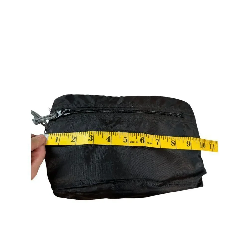 U.S. Luggage New York Black Nylon Travel Toiletry Bag With Zipper Compartments
